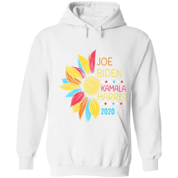Colorful Sunflower Joe Biden Kamala Harris 2020 Hoodie - Image 6