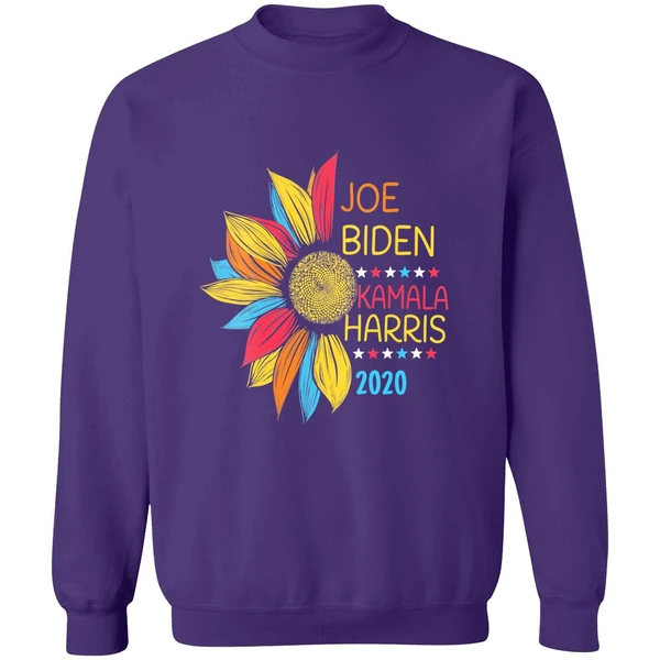 Colorful Sunflower Joe Biden Kamala Harris 2020 Sweatshirt - Image 6
