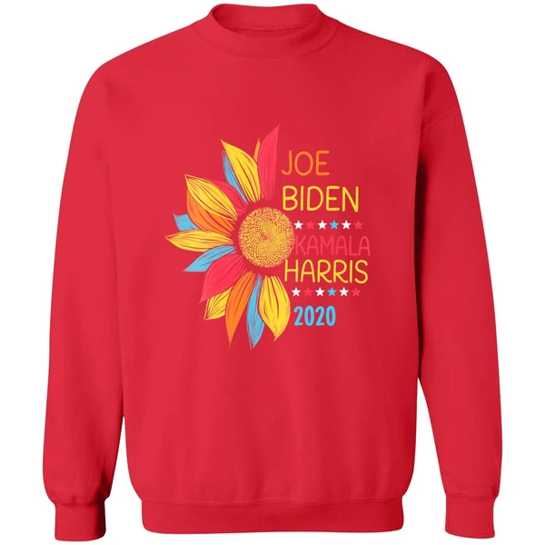 Colorful Sunflower Joe Biden Kamala Harris 2020 Sweatshirt - Image 7