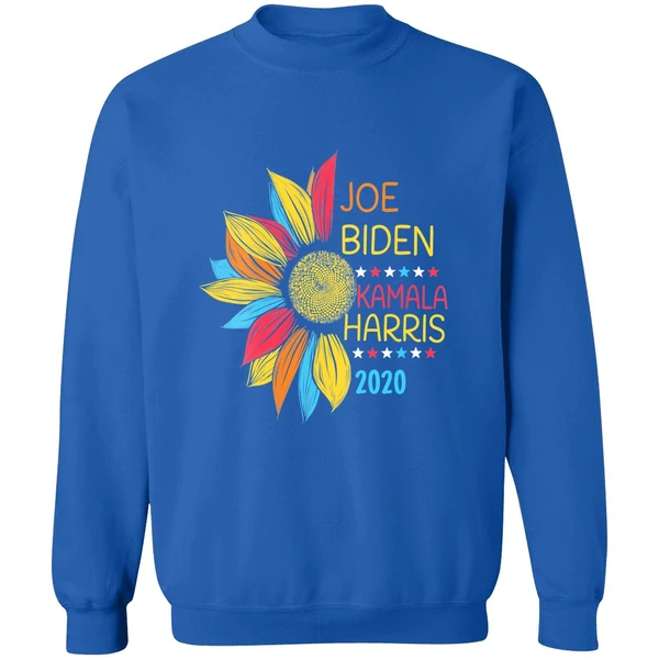 Colorful Sunflower Joe Biden Kamala Harris 2020 Sweatshirt - Image 8