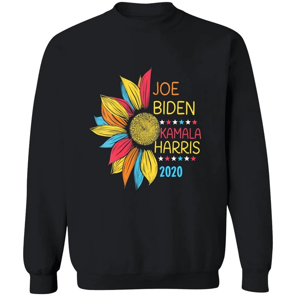 Colorful Sunflower Joe Biden Kamala Harris 2020 Sweatshirt - Image 9