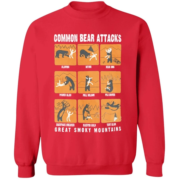 Common Bear Attacks Great Smoky Mountains Sweatshirt - Image 4
