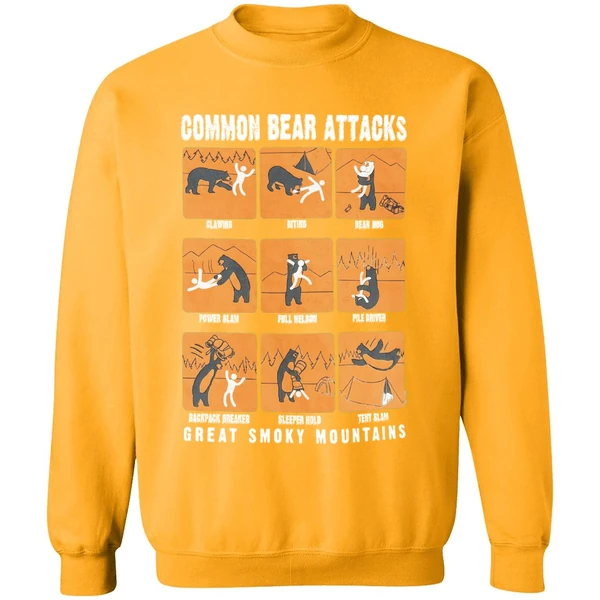 Common Bear Attacks Great Smoky Mountains Sweatshirt - Image 2