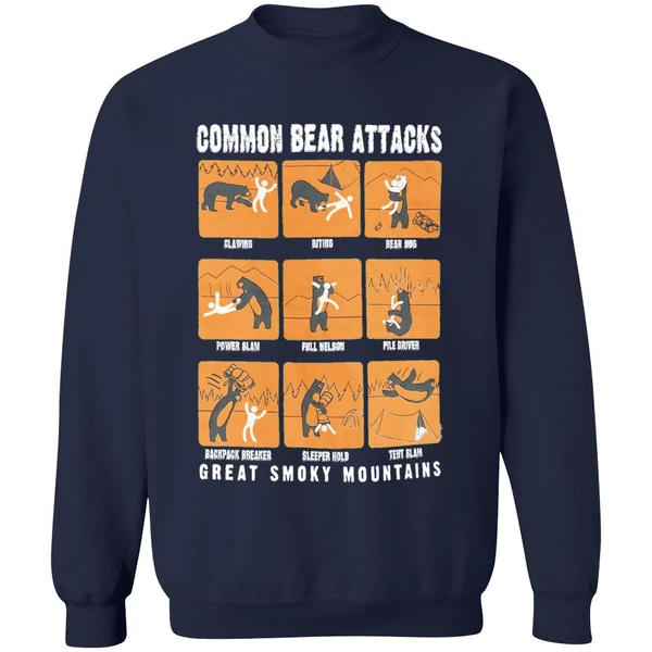 Common Bear Attacks Great Smoky Mountains Sweatshirt - Image 6