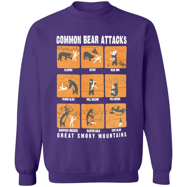 Common Bear Attacks Great Smoky Mountains Sweatshirt - Image 7