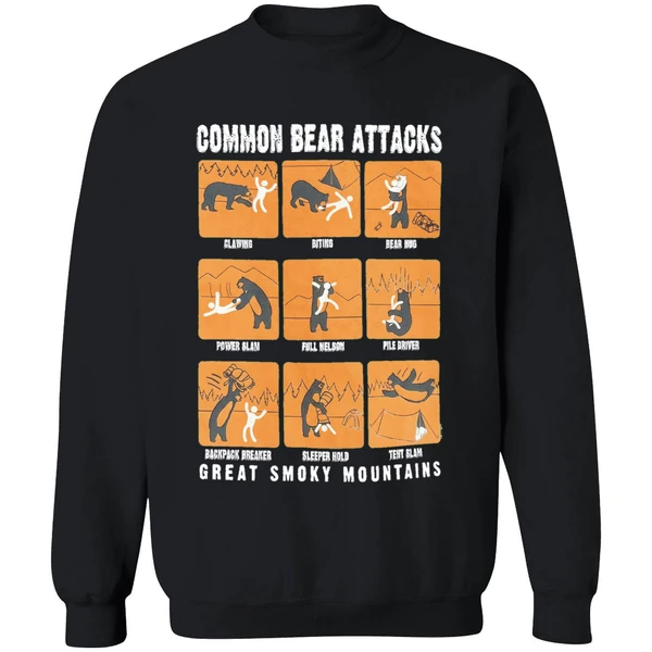Common Bear Attacks Great Smoky Mountains Sweatshirt - Image 9