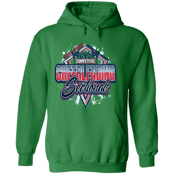 Competitive Cheerleading Sectionals Ihsa Illinois High School Association 2025 2026 Hoodie - Image 2