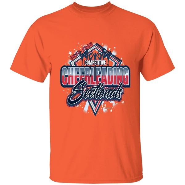 competitive cheerleading sectionals ihsa illinois high school association 2025 2026 shirt orange