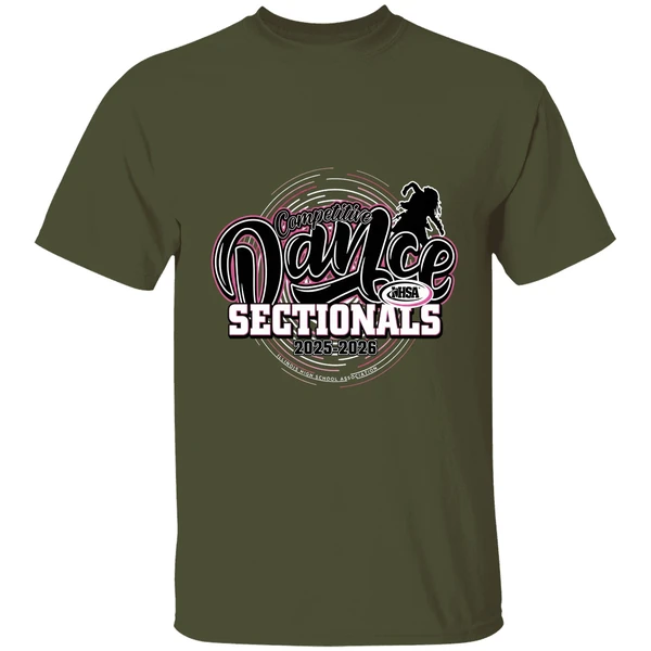 competitive dance sectionals ihsa illinois high school association 2025 2026 shirt militarygreen