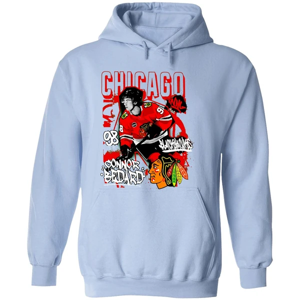 Connor Bedard Chicago Blackhawks Photo Reel Hoodie - Image 4