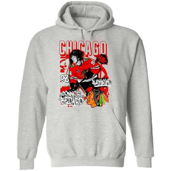 Connor Bedard Chicago Blackhawks Photo Reel Hoodie - Image 9
