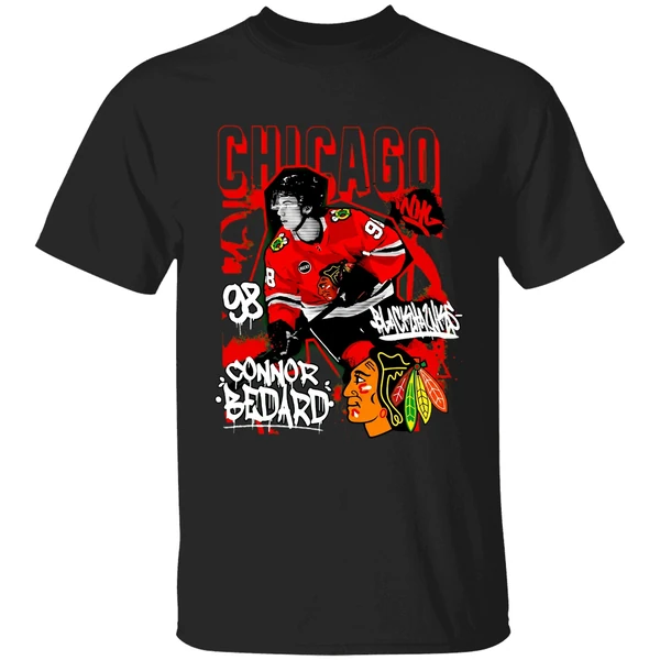 Connor Bedard Chicago Blackhawks Photo Reel Shirt