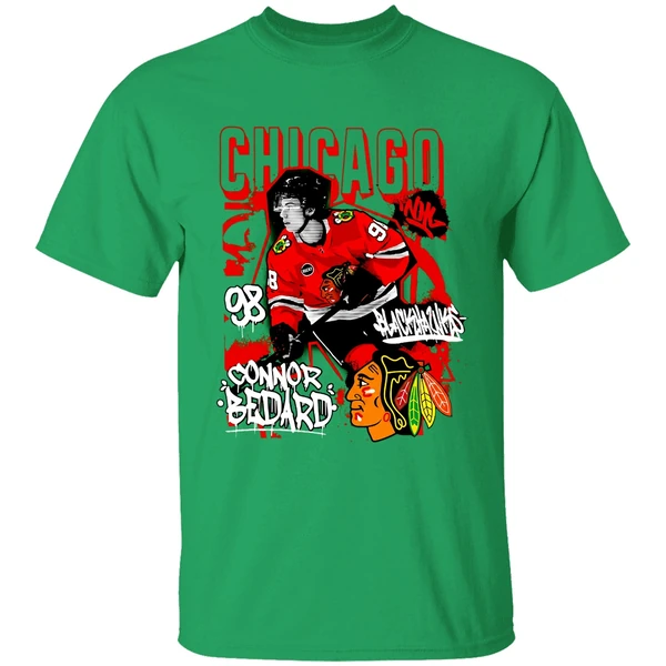 Connor Bedard Chicago Blackhawks Photo Reel Shirt - Image 2