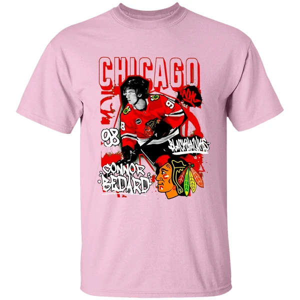 Connor Bedard Chicago Blackhawks Photo Reel Shirt - Image 3