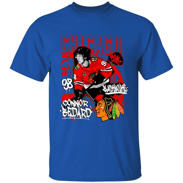 Connor Bedard Chicago Blackhawks Photo Reel Shirt - Image 8