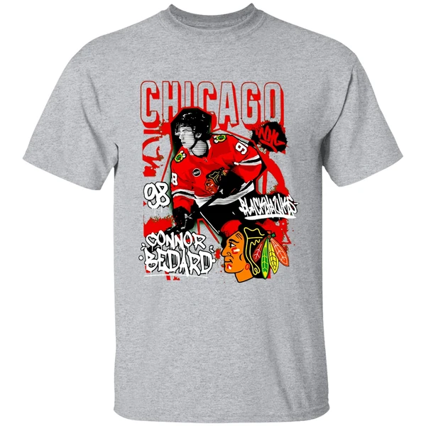 Connor Bedard Chicago Blackhawks Photo Reel Shirt - Image 9