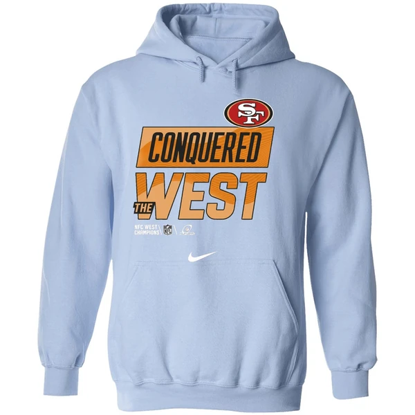 Conquered The West San Francisco 49ers Nfc West Champions Hoodie - Image 4
