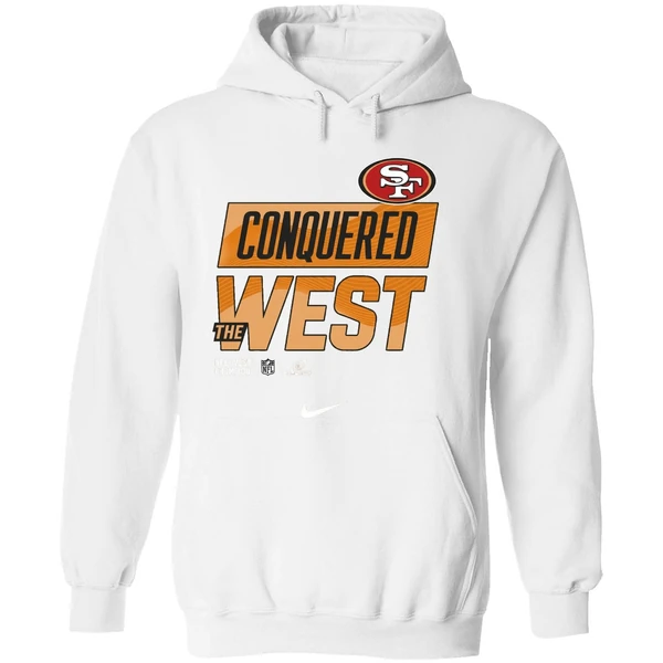Conquered The West San Francisco 49ers Nfc West Champions Hoodie - Image 8