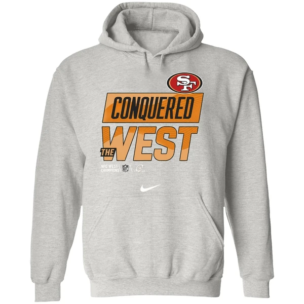 Conquered The West San Francisco 49ers Nfc West Champions Hoodie - Image 9