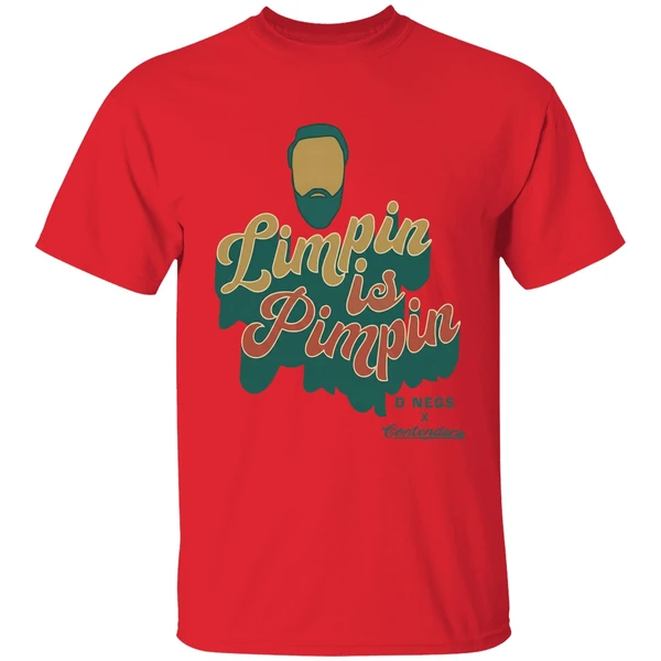 contenders clothing dnegs limpin is pimpin shirt red