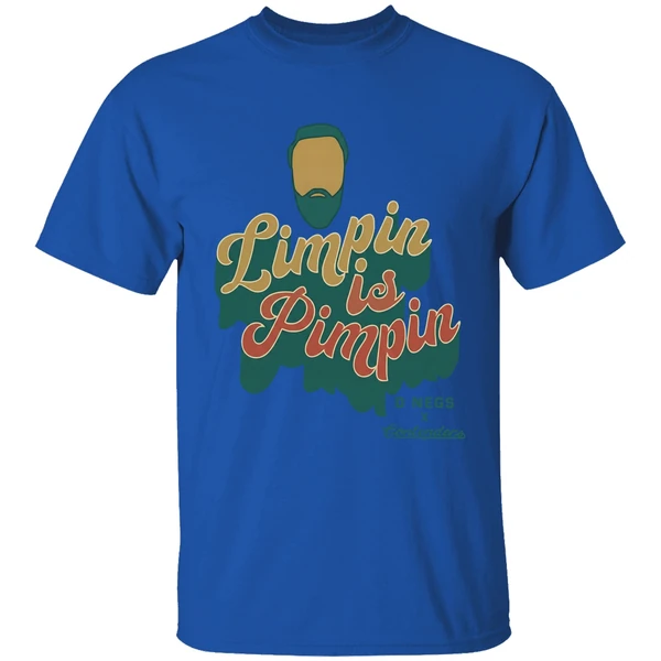 contenders clothing dnegs limpin is pimpin shirt royalblue
