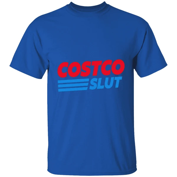 costco slut logo shirt royalblue