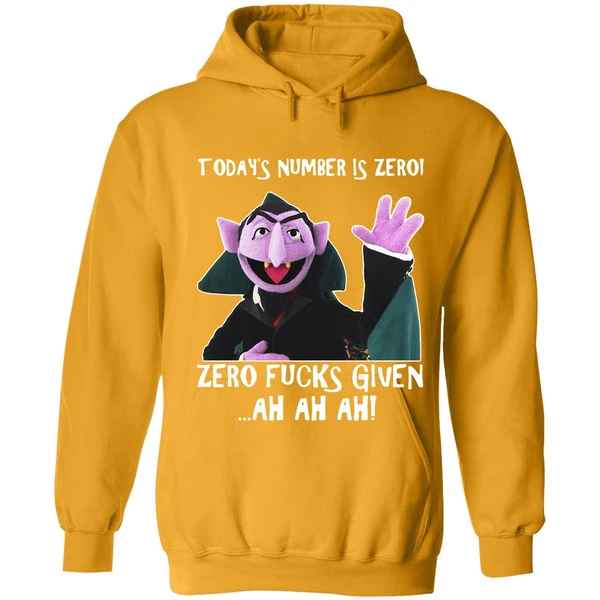 Count Von Count Today's Number Is Zero Zero Fucks Given Ah Ah Ah Hoodie - Image 9