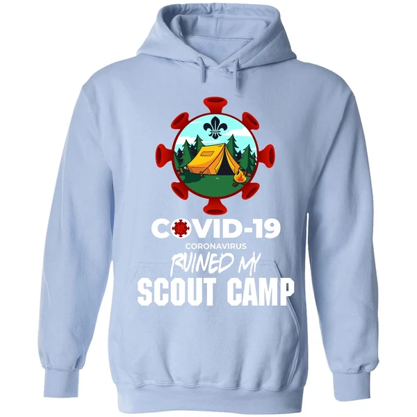 Covid 19 Coronavirus Ruined My Scout Camp Hoodie - Image 3