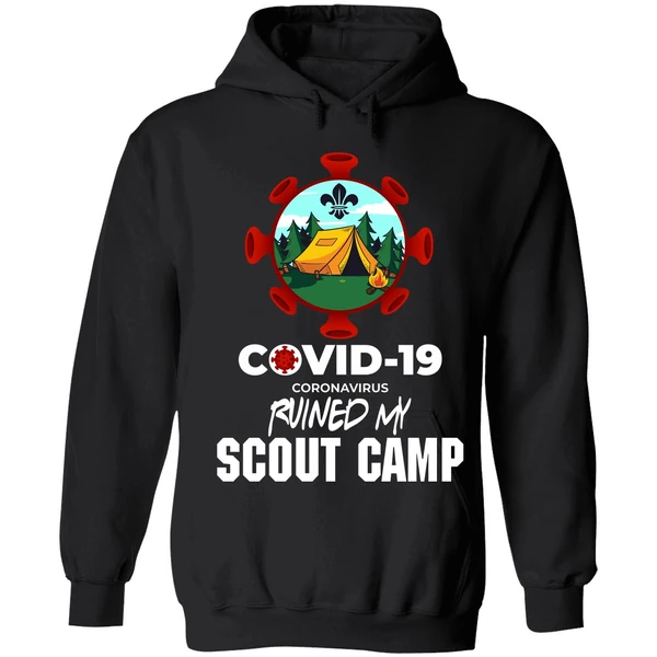 Covid 19 Coronavirus Ruined My Scout Camp Hoodie - Image 8