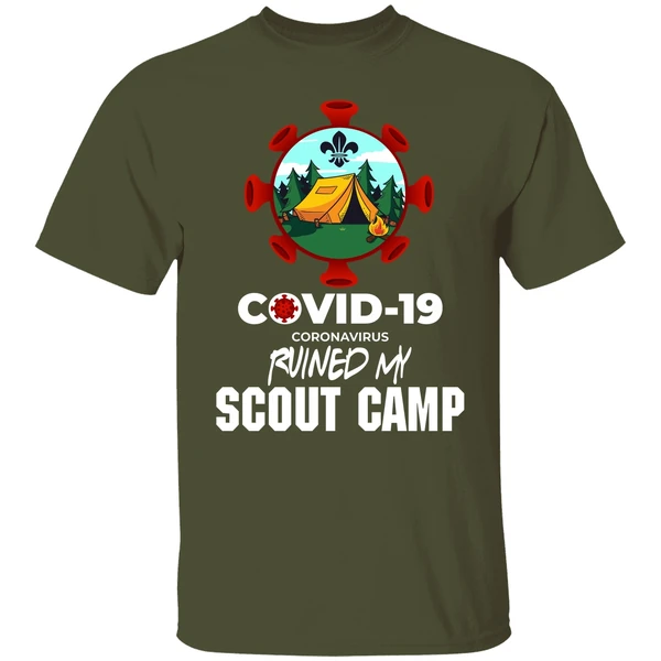 Covid 19 Coronavirus Ruined My Scout Camp Shirt - Image 3