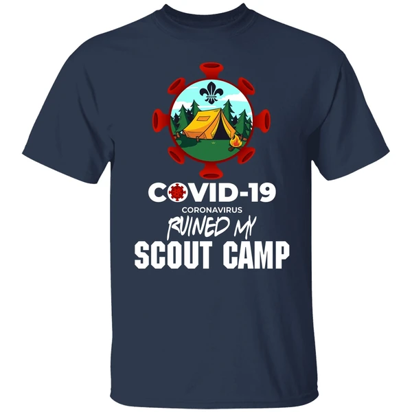 Covid 19 Coronavirus Ruined My Scout Camp Shirt - Image 4