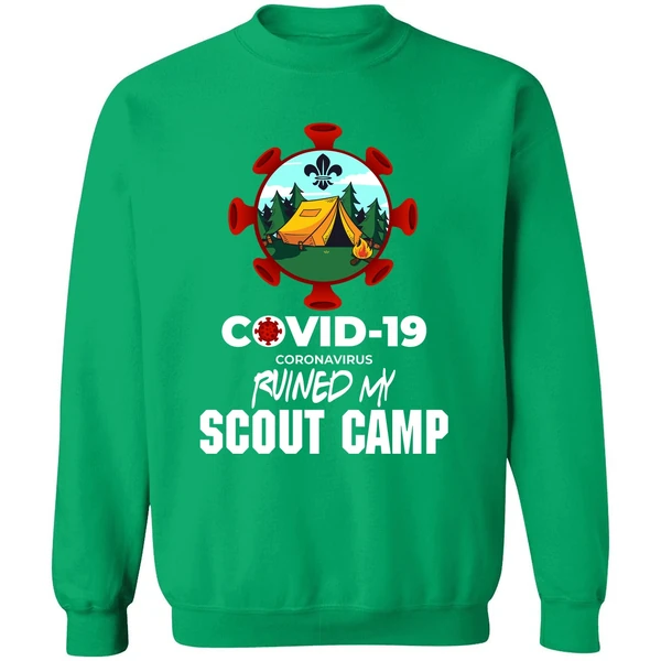 Covid 19 Coronavirus Ruined My Scout Camp Sweatshirt - Image 2