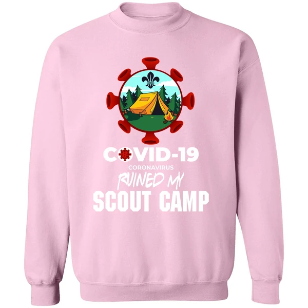 Covid 19 Coronavirus Ruined My Scout Camp Sweatshirt - Image 4