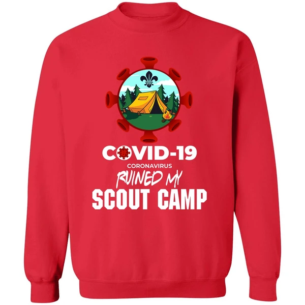 Covid 19 Coronavirus Ruined My Scout Camp Sweatshirt - Image 7