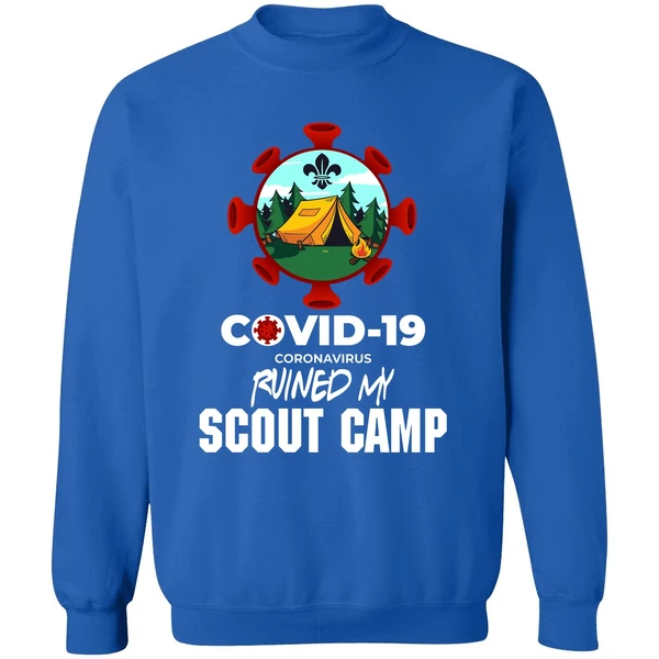 Covid 19 Coronavirus Ruined My Scout Camp Sweatshirt - Image 8