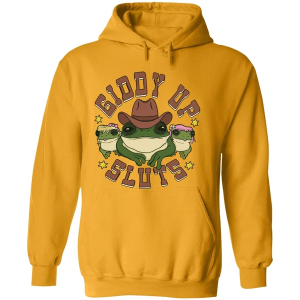 Cowboy Frog Giddy Up Sluts Hoodie