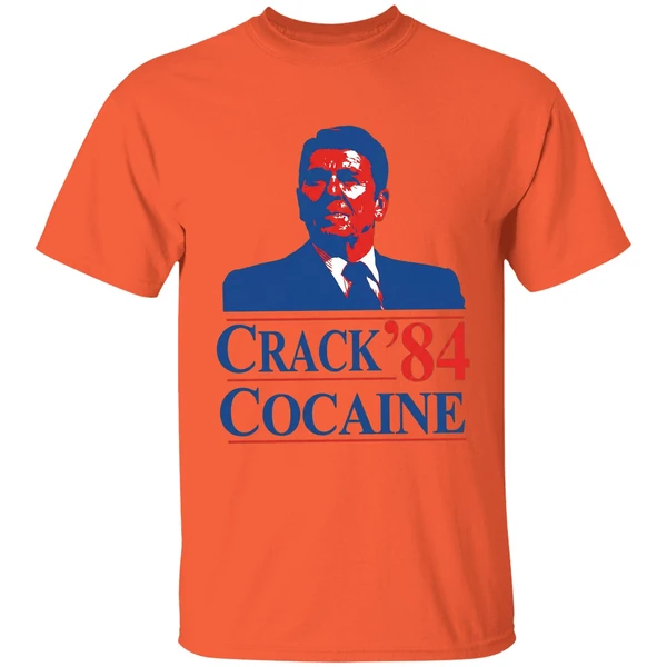 crack cocaine 84 ronald reagan shirt orange