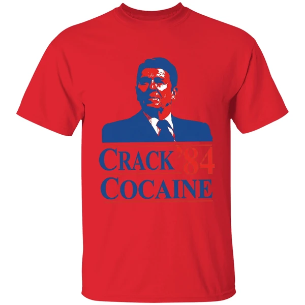 crack cocaine 84 ronald reagan shirt red