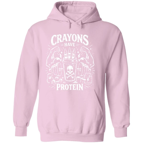 Crayons Have Protein Gym Hoodie - Image 5