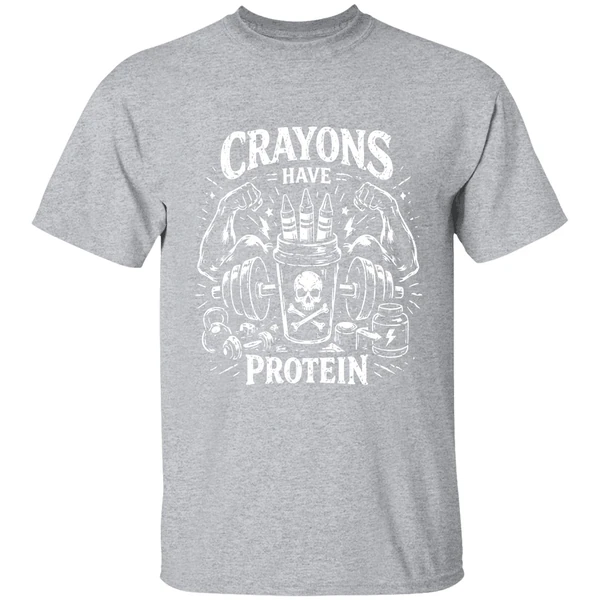 Crayons Have Protein Gym Shirt - Image 9