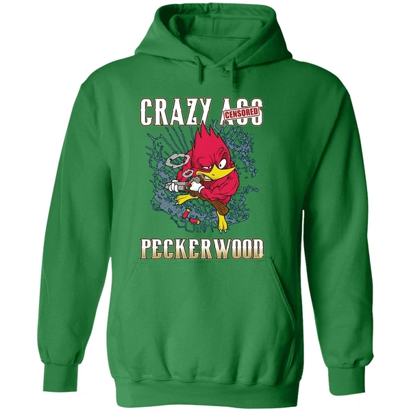 Crazy Ass Peckerwood Black Hoodie - Image 2