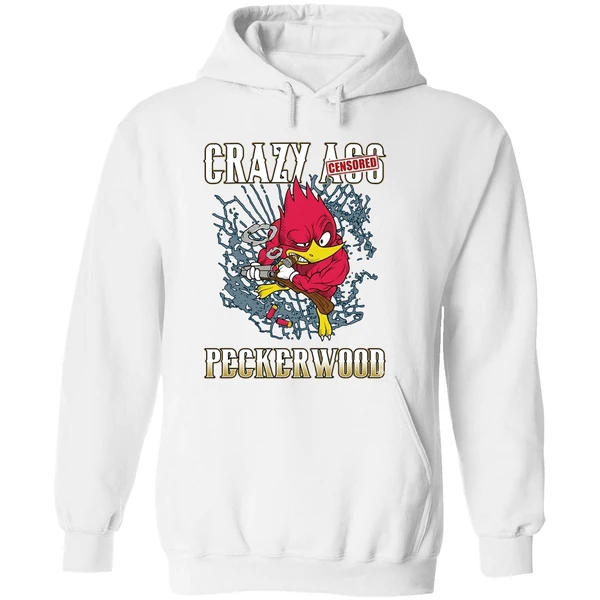 Crazy Ass Peckerwood Black Hoodie - Image 8
