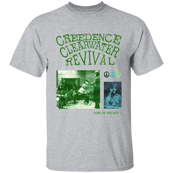 creedence clearwater revival born on the bayou shirt sportgrey