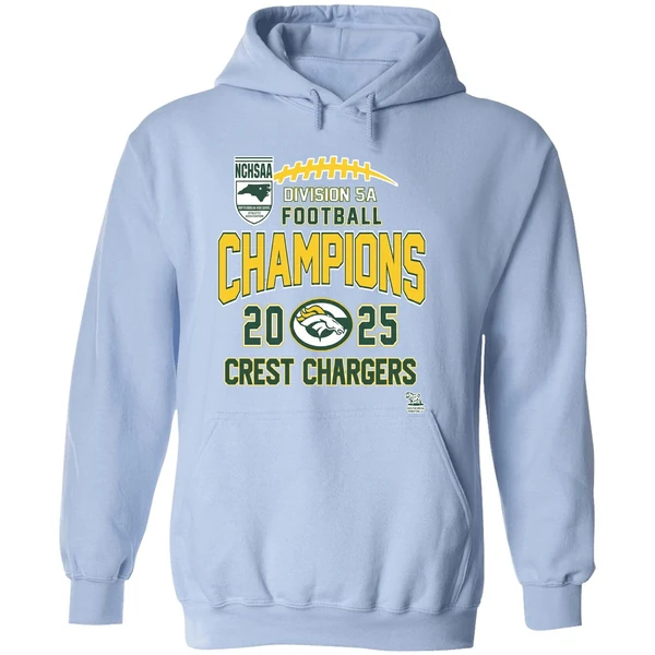 Crest Chargers Nchsaa Division 5a Football Champions 2025 Hoodie - Image 4