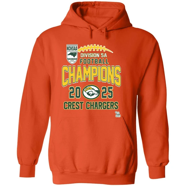 Crest Chargers Nchsaa Division 5a Football Champions 2025 Hoodie - Image 6