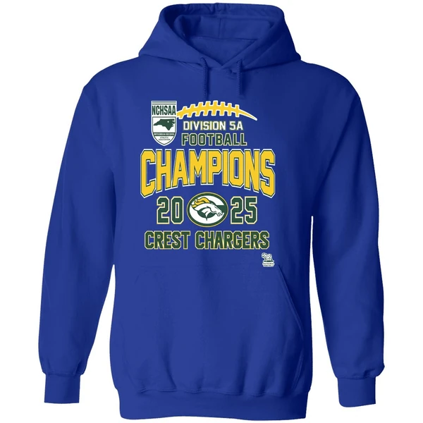 Crest Chargers Nchsaa Division 5a Football Champions 2025 Hoodie - Image 7