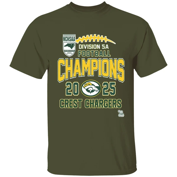 Crest Chargers Nchsaa Division 5a Football Champions 2025 Shirt - Image 4