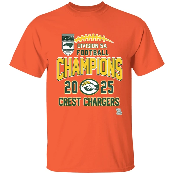 Crest Chargers Nchsaa Division 5a Football Champions 2025 Shirt - Image 6