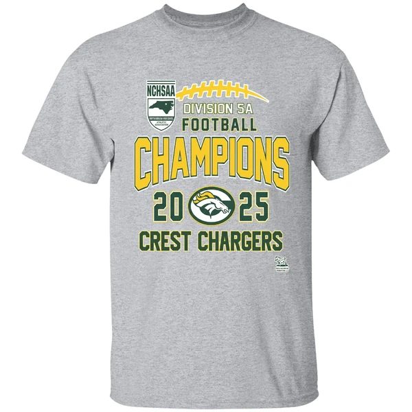Crest Chargers Nchsaa Division 5a Football Champions 2025 Shirt - Image 9