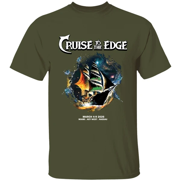 cruise to the edge 2026 shirt militarygreen